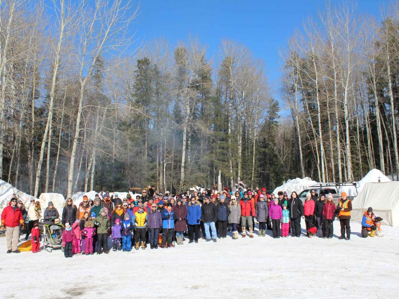 participants at winter hiking day
