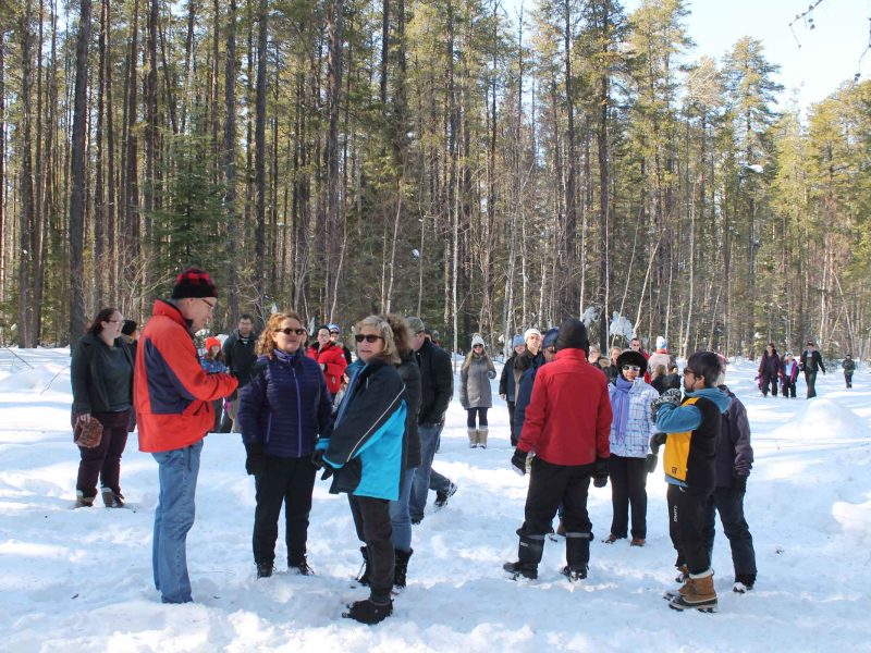 participants enjoying winter hiking day