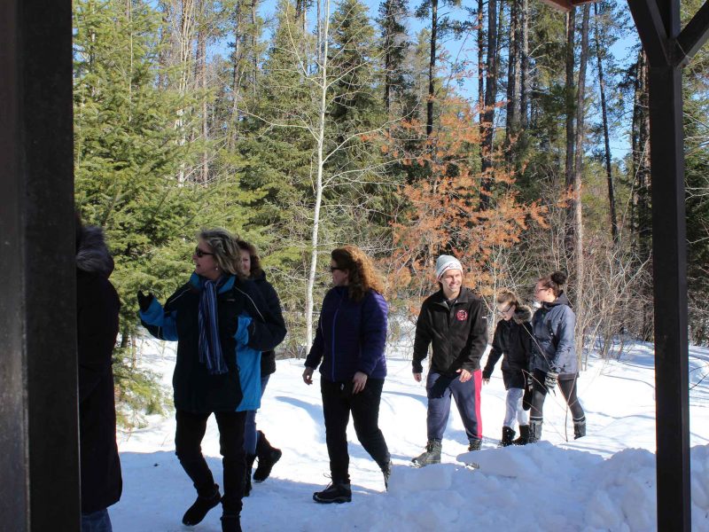 participants enjoying winter hiking day