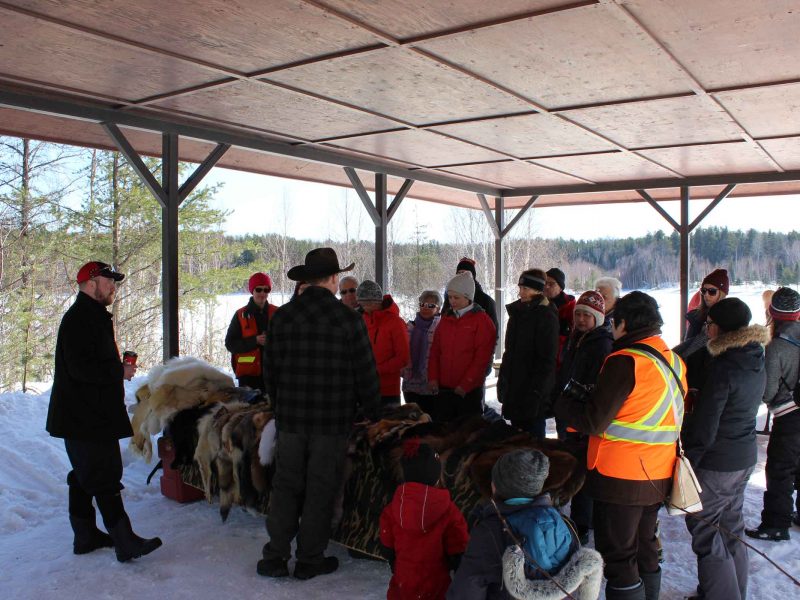 Timmins Fur Council presentation at winter hiking day