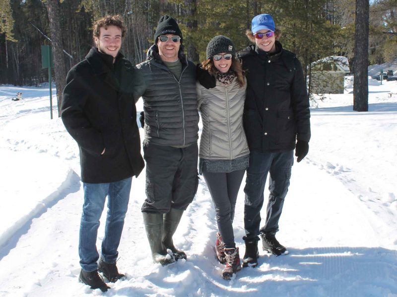 group of people enjoying Wintergreen's winter hiking day