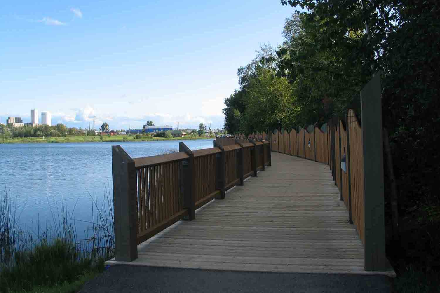 Boardwalk trail extension alongside Gillies Lake