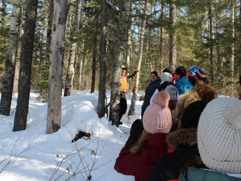 Search and Rescue presentation at winter hiking day